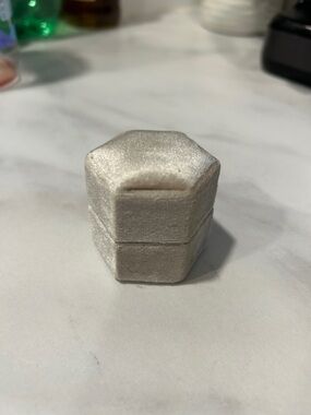 Beige Jewelry Ring Box
